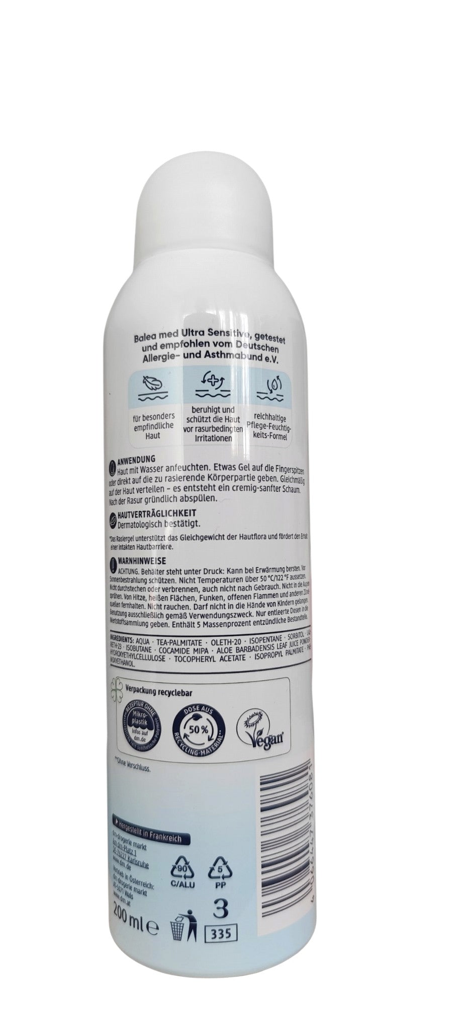 Gel à Raser Ultra-Sensible Balea Med, 200 ml