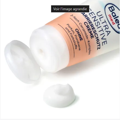 Balea Med Ultra Sensitive - texture creme blanche onctueuse tube ouvert
