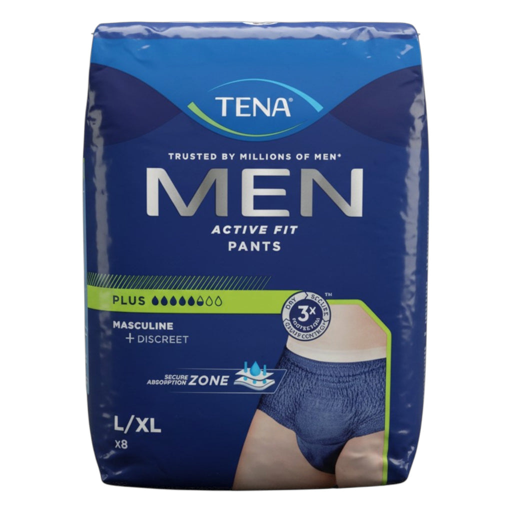 Culottes d’incontinence pour hommes, grandes tailles L/XL, lot de 8