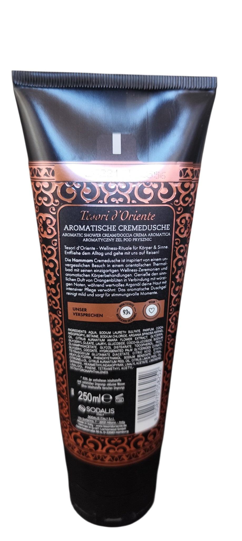 Crème de douche Hammam, huile d’argan et fleur d’oranger, 250 ml