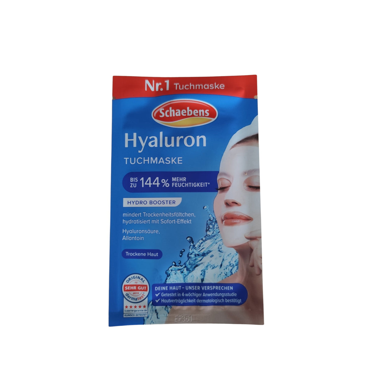 Masque visage à l’acide hyaluronique Schaebens, 1 pièce