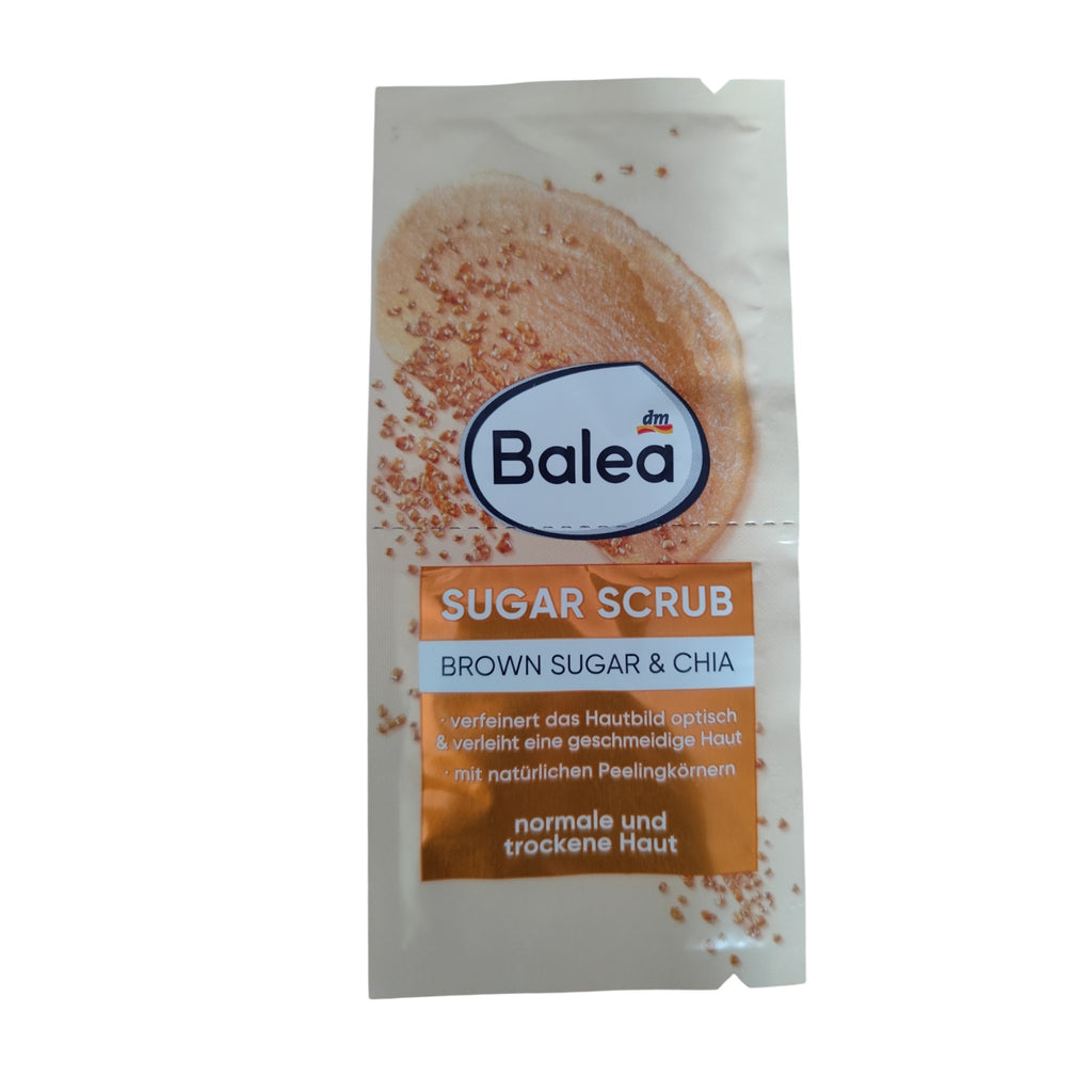Gommage exfoliant au sucre brun Balea, 2 × 8 ml