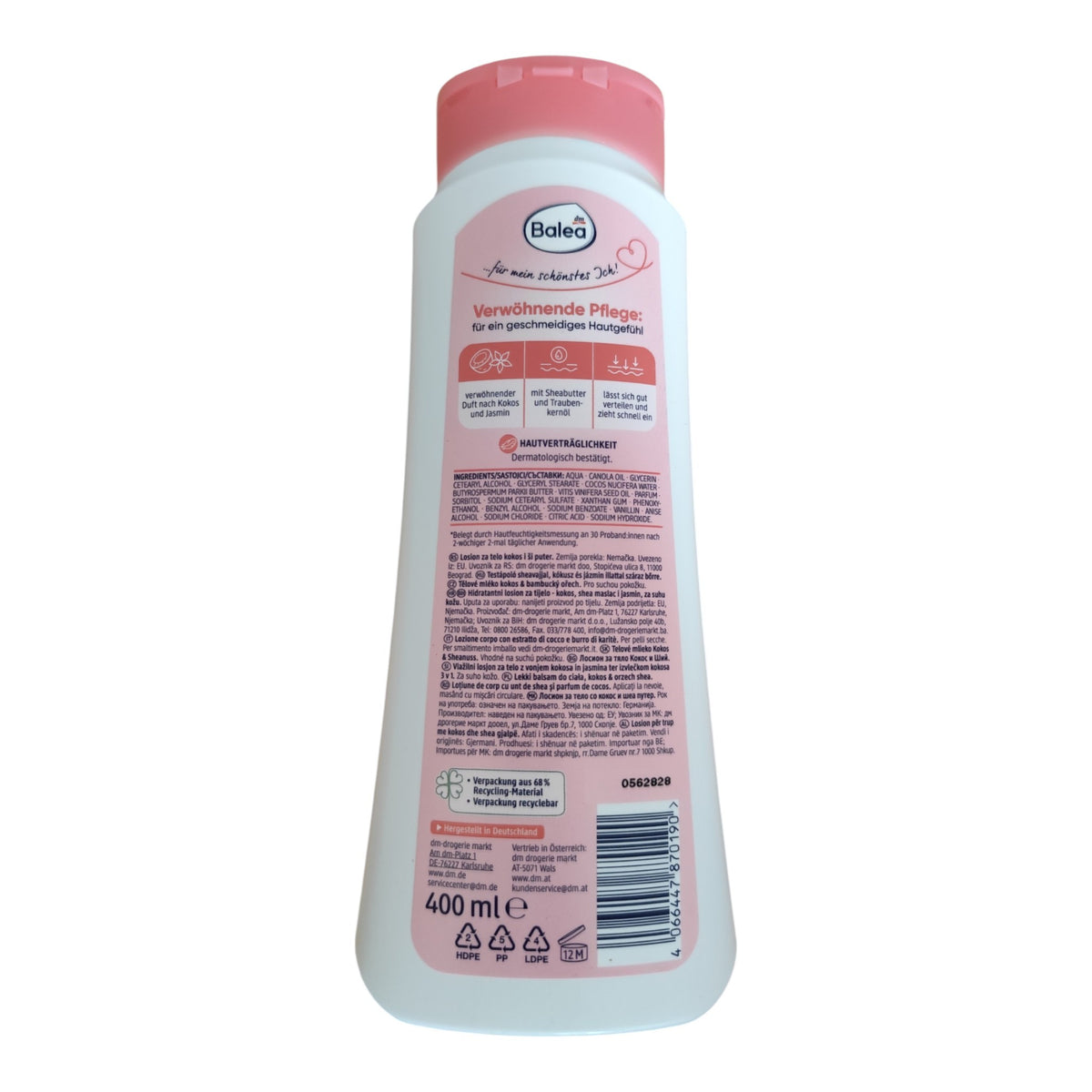 Lait Corporel Riche Karité & Vitamine E Balea, 400 ml