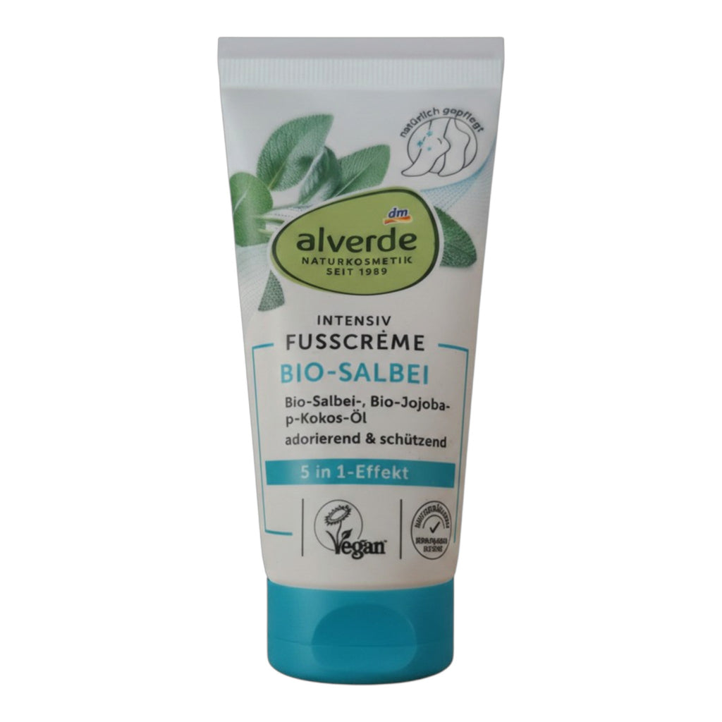 Crème pieds 5-en-1 Sauge & Écorce de Saule Alverde, 75 ml