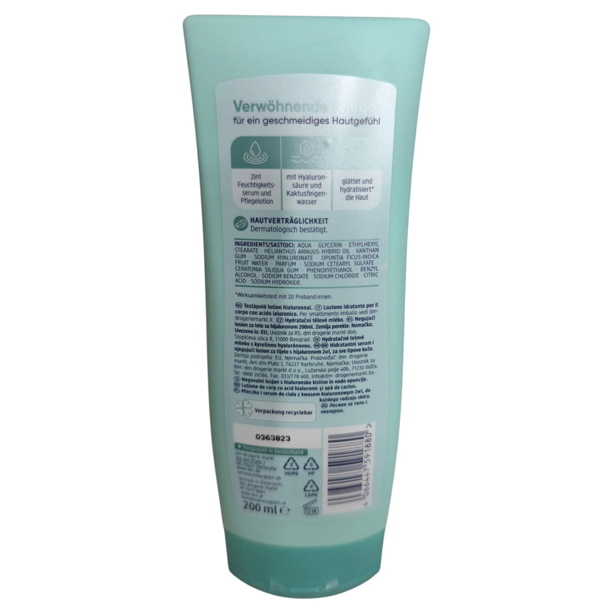 Lotion Soin Acide Hyaluronique Balea, 200 ml