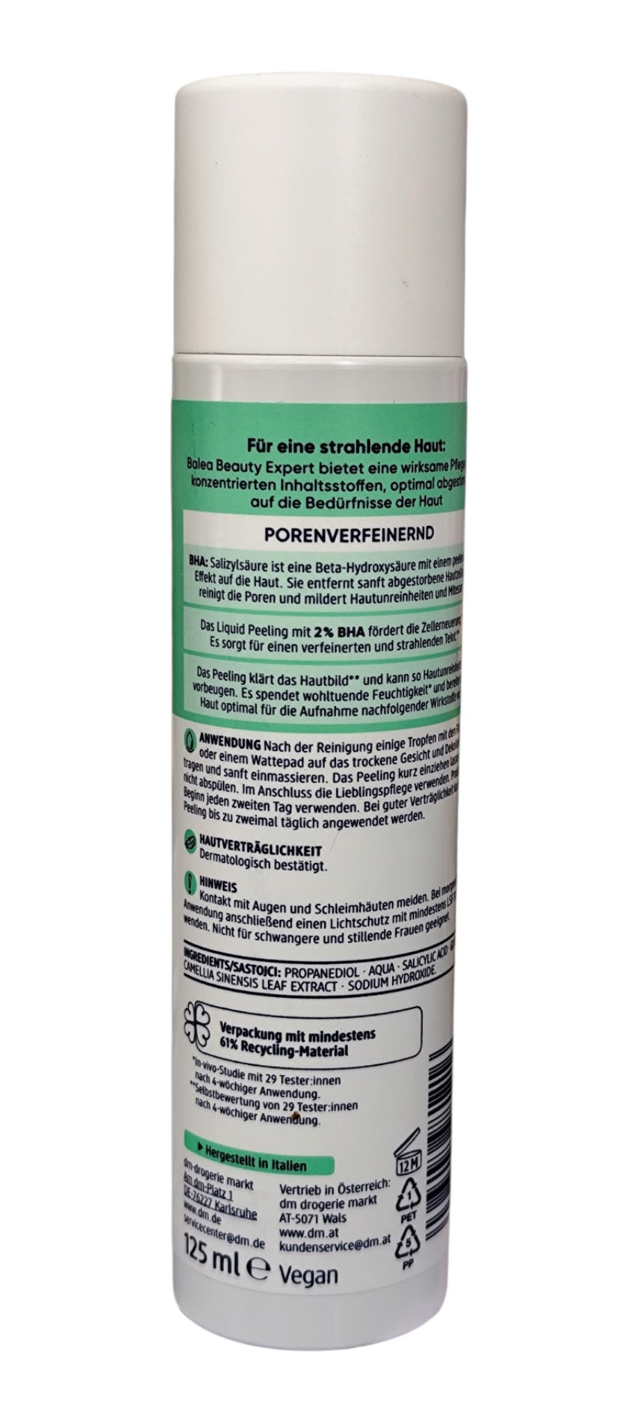 Peeling liquide Beauty Expert 2% BHA, 125 ml