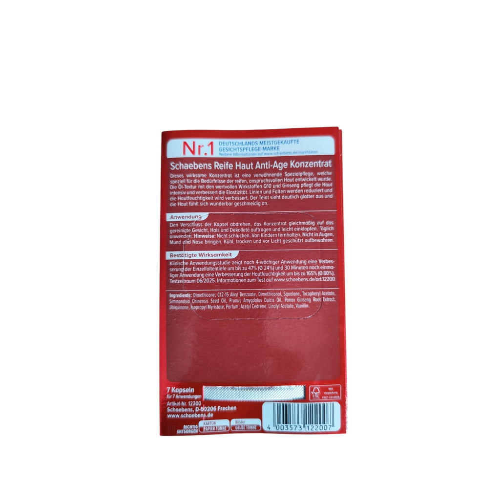 Concentre pour visage peaux matures, 7 capsules
