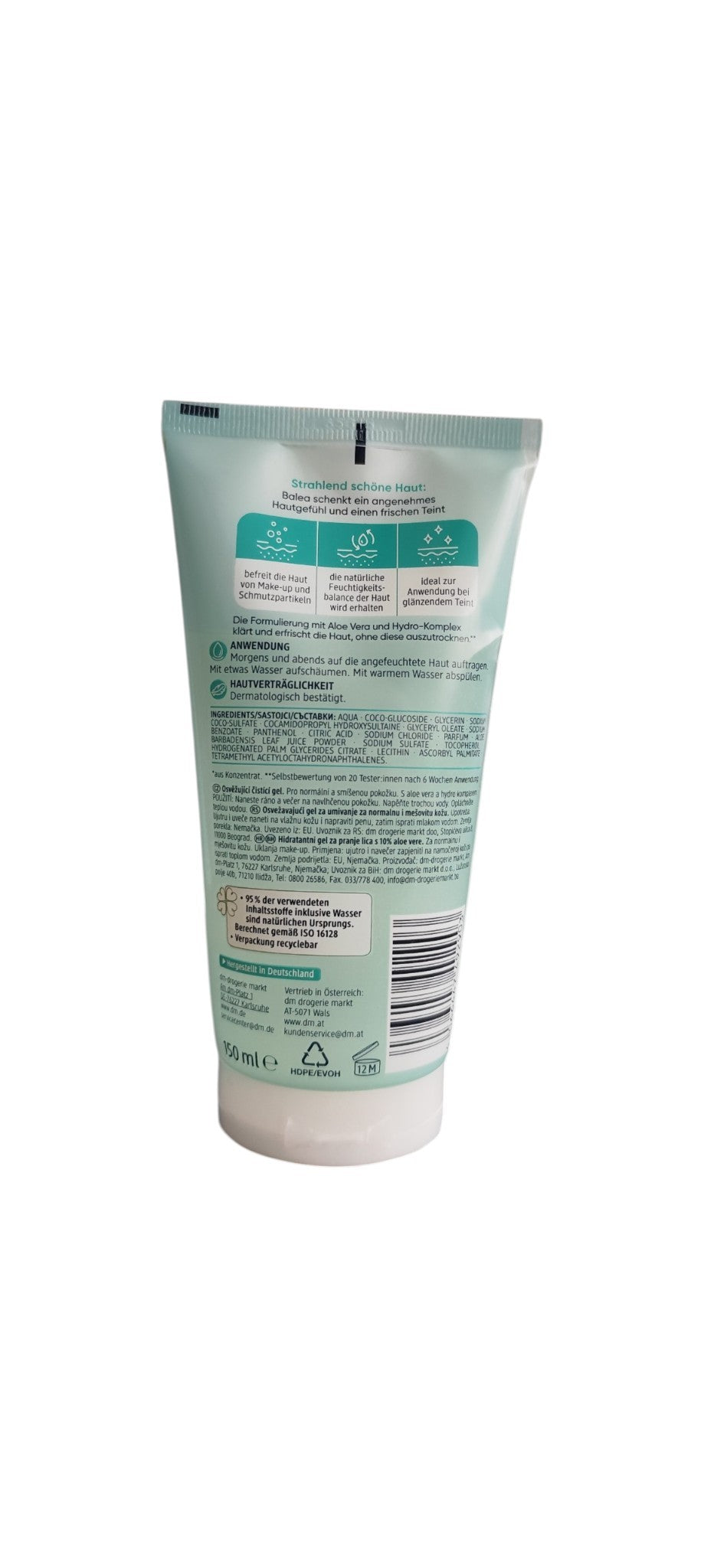 Gel lavant rafraîchissant à l’aloe vera, 150 ml