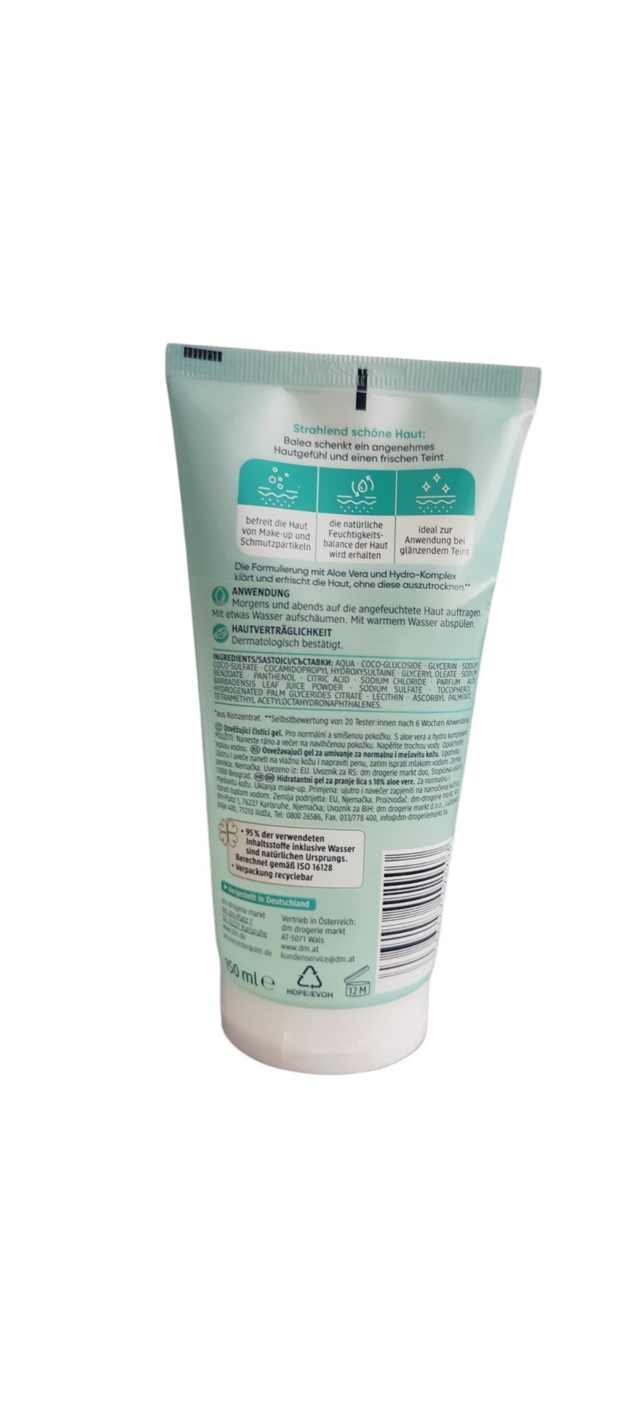 Gel lavant rafraîchissant à l’aloe vera, 150 ml