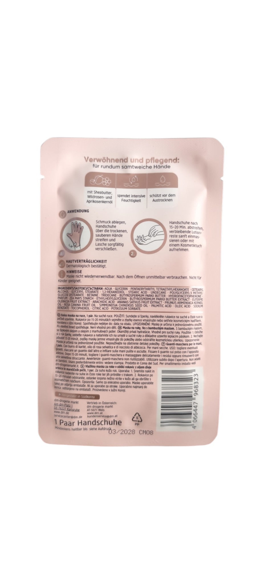 Masque gant à l’urée Balea, 1 paire