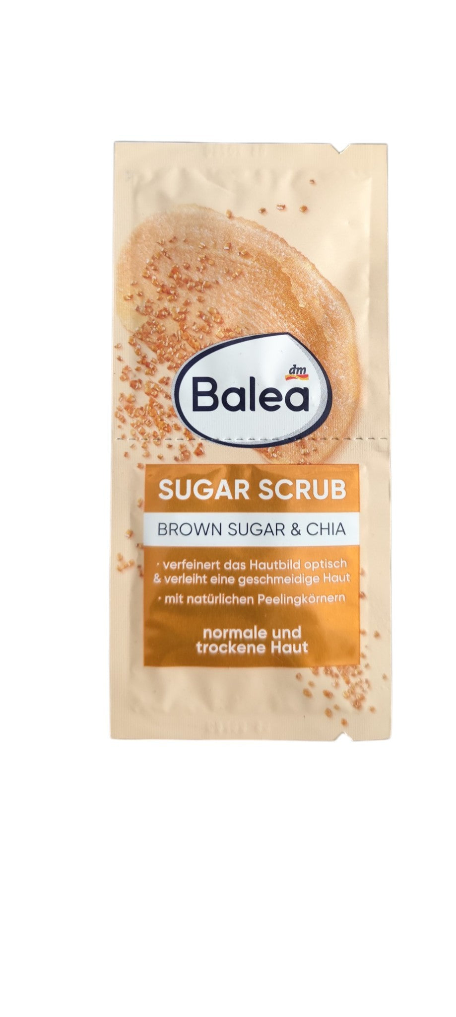 Gommage exfoliant au sucre brun Balea, 2 × 8 ml