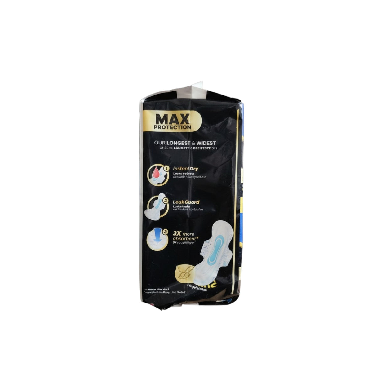 Serviettes hygiéniques Ultimate Night Max Protection 6 avec ailettes, paquet de 12