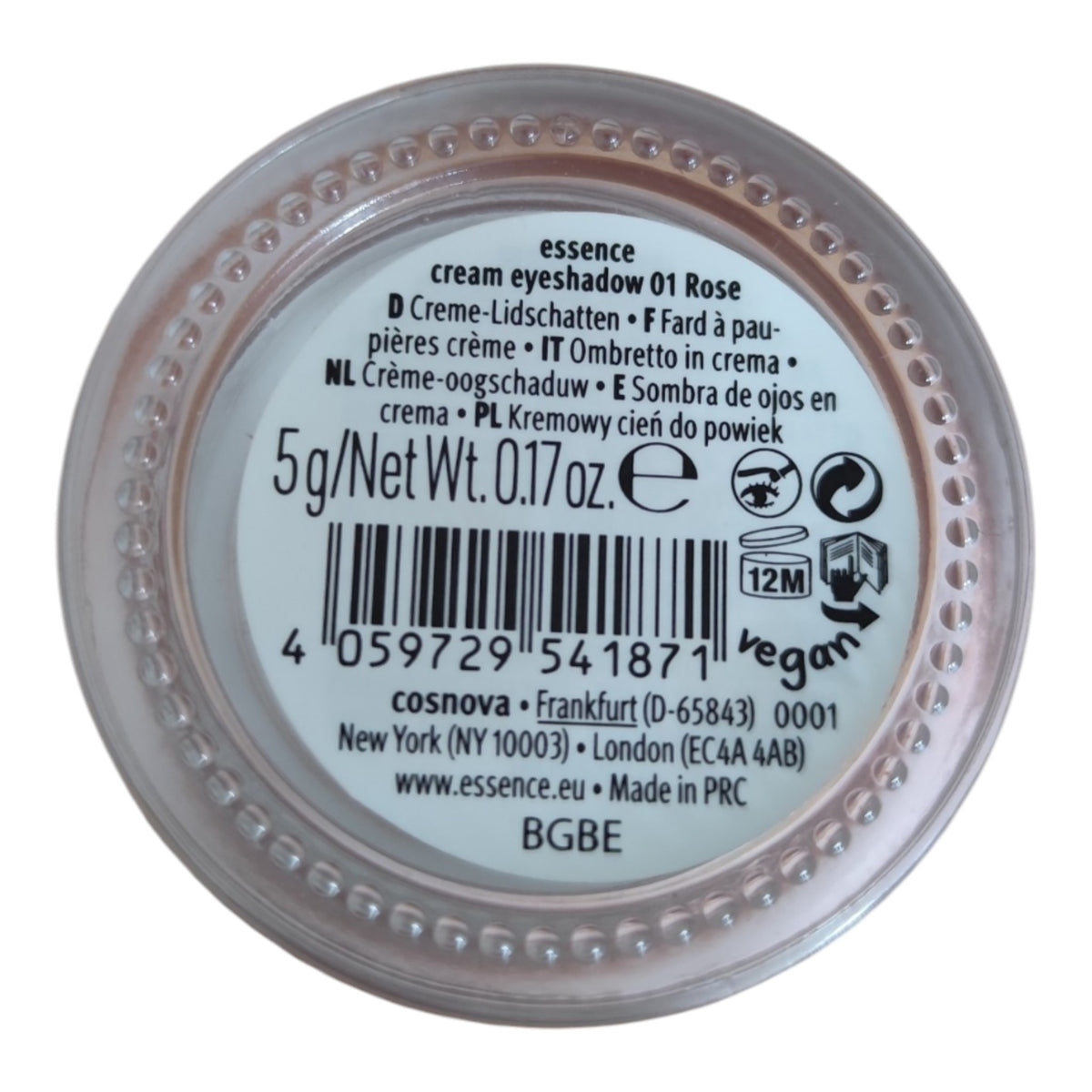 Ombre à paupières crème 01 Rose, 5 g