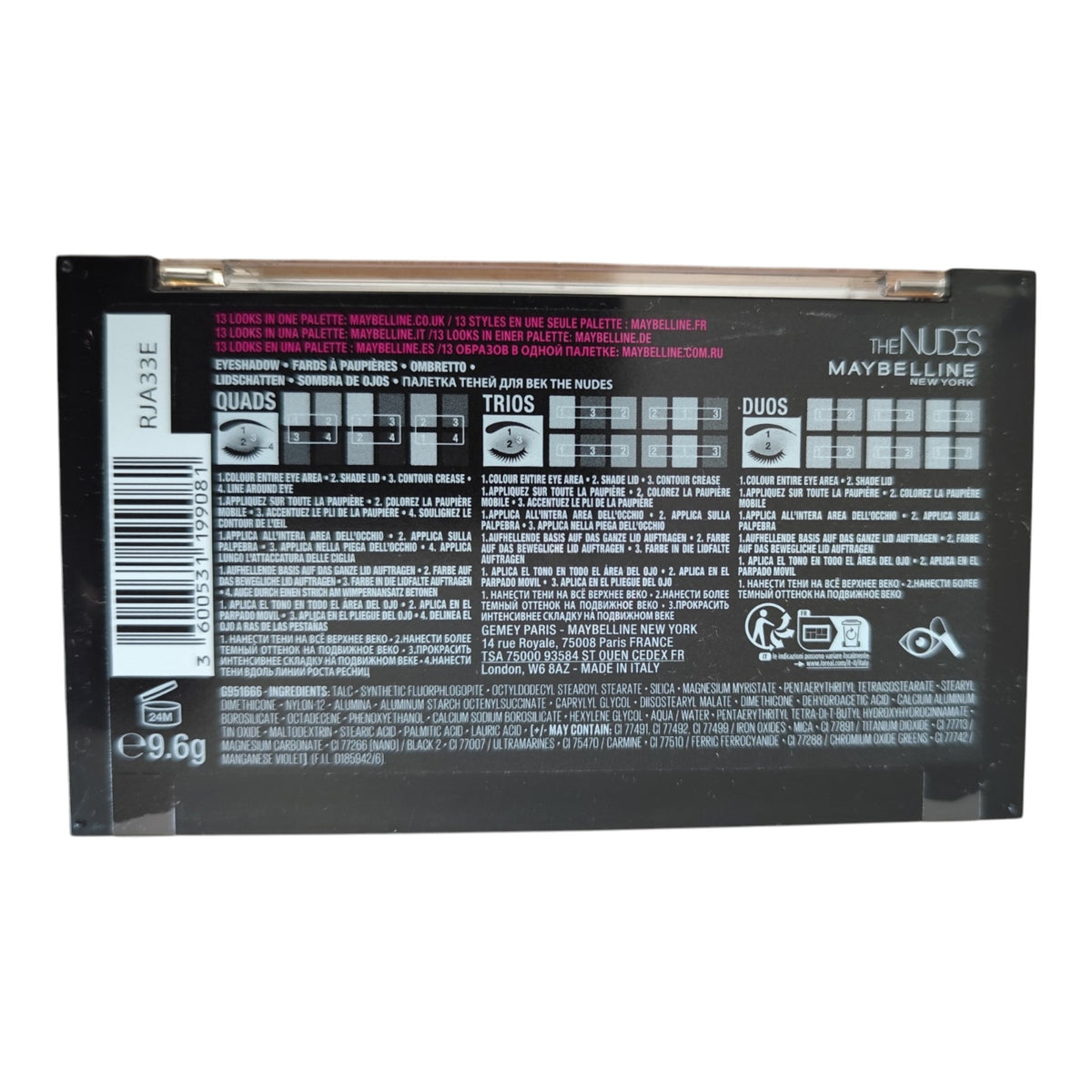 Palette de fards a paupieres Eyestudio 01 Nudes, 9,6 g