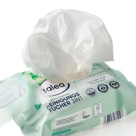 Lingettes Balea 3en1 – texture douce et emballage refermable